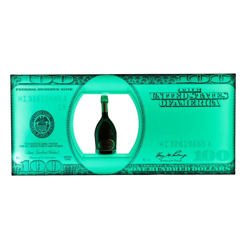 Dollar service ritual - Oplyst VIP flaske display | By Sparklers®.