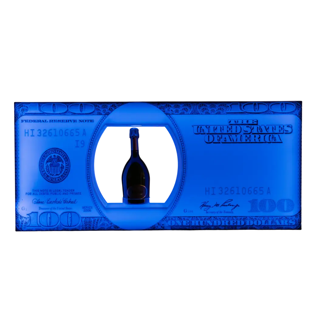 Dollar service ritual - Oplyst VIP flaske display | By Sparklers®.