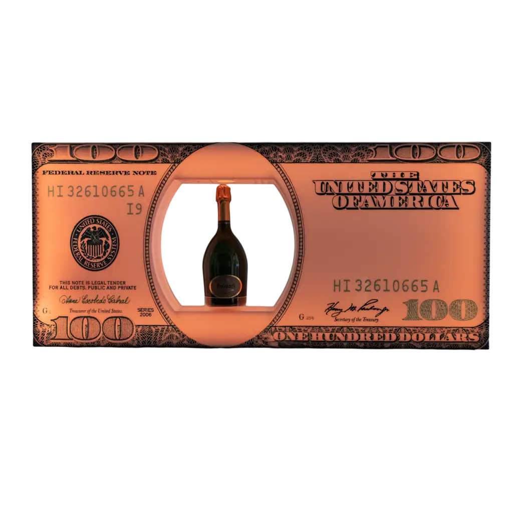 Dollar service ritual - Oplyst VIP flaske display | By Sparklers®.