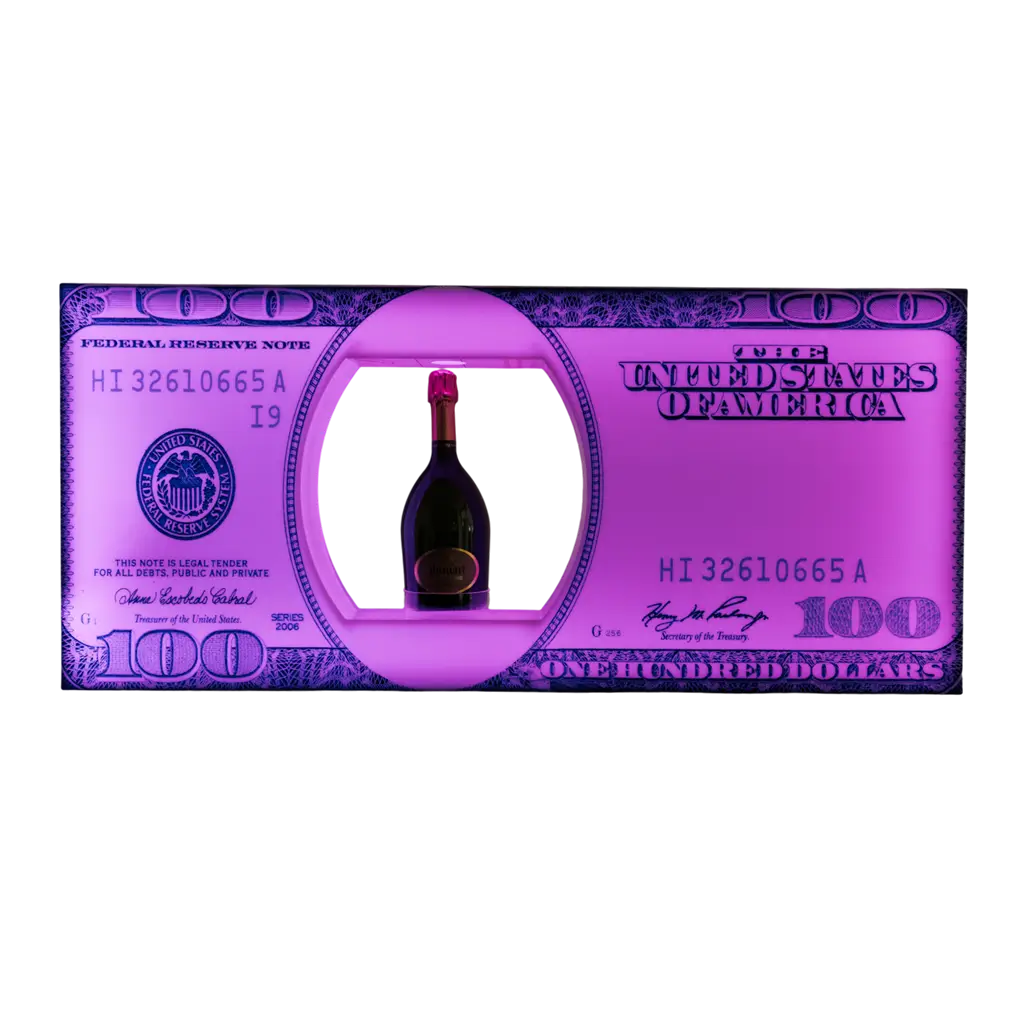 Dollar service ritual - Oplyst VIP flaske display | By Sparklers®.