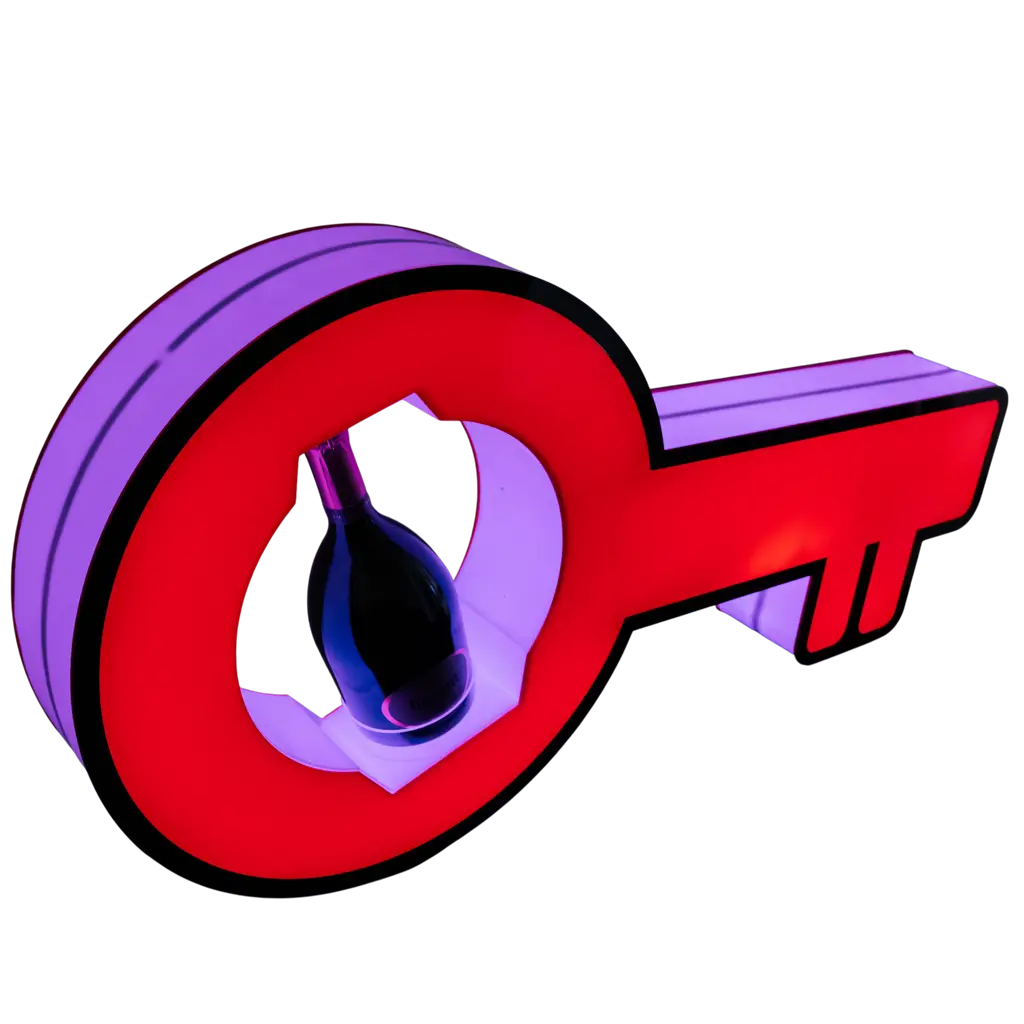 Nøgleserviceritual - Oplyst VIP-flaskedisplay | By Sparklers®.