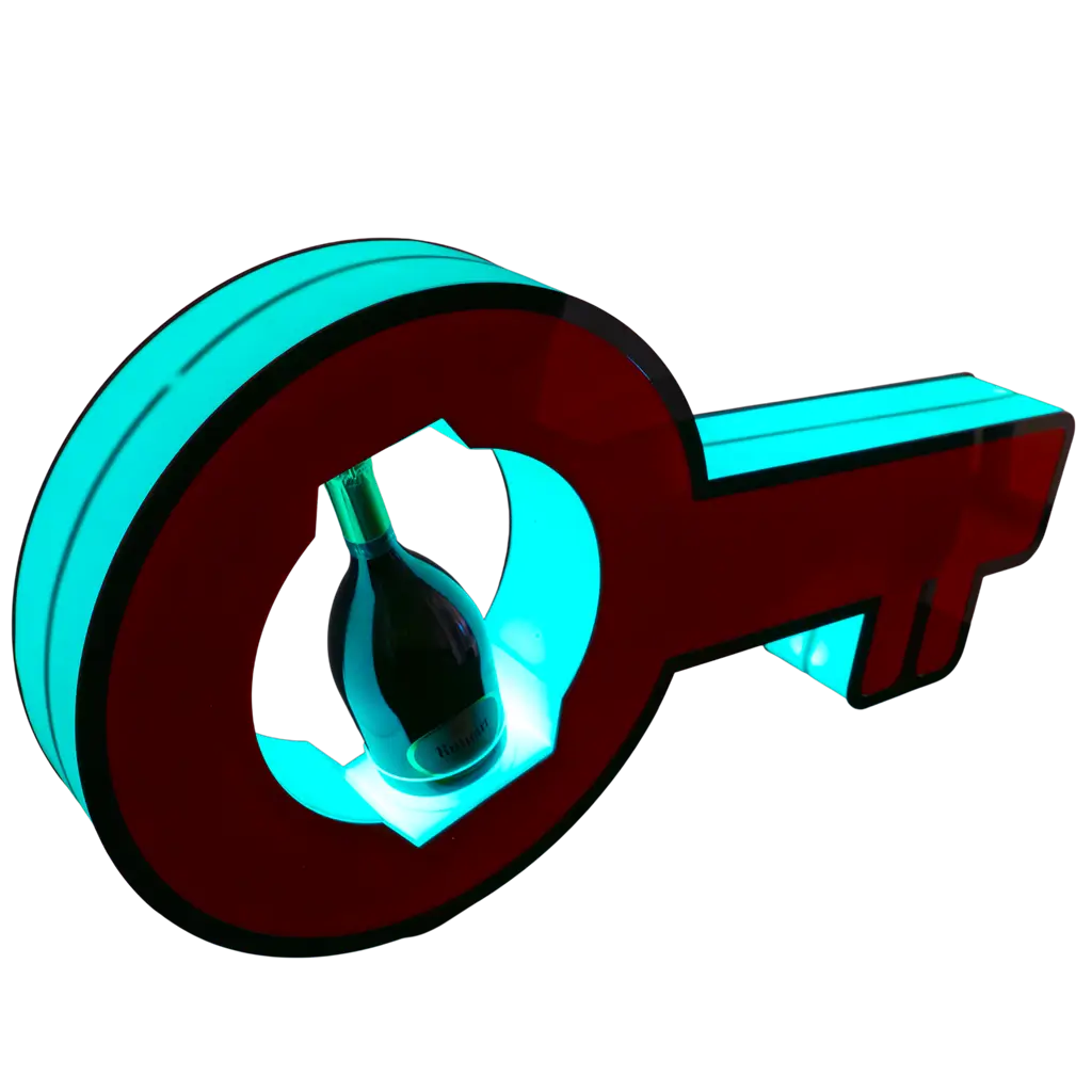 Nøgleserviceritual - Oplyst VIP-flaskedisplay | By Sparklers®.