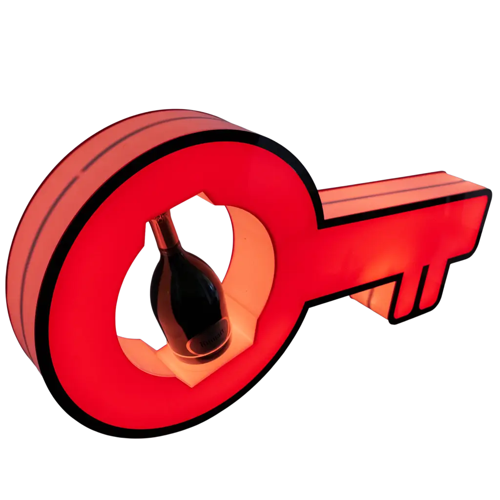 Nøgleserviceritual - Oplyst VIP-flaskedisplay | By Sparklers®.