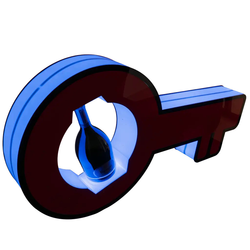 Nøgleserviceritual - Oplyst VIP-flaskedisplay | By Sparklers®.