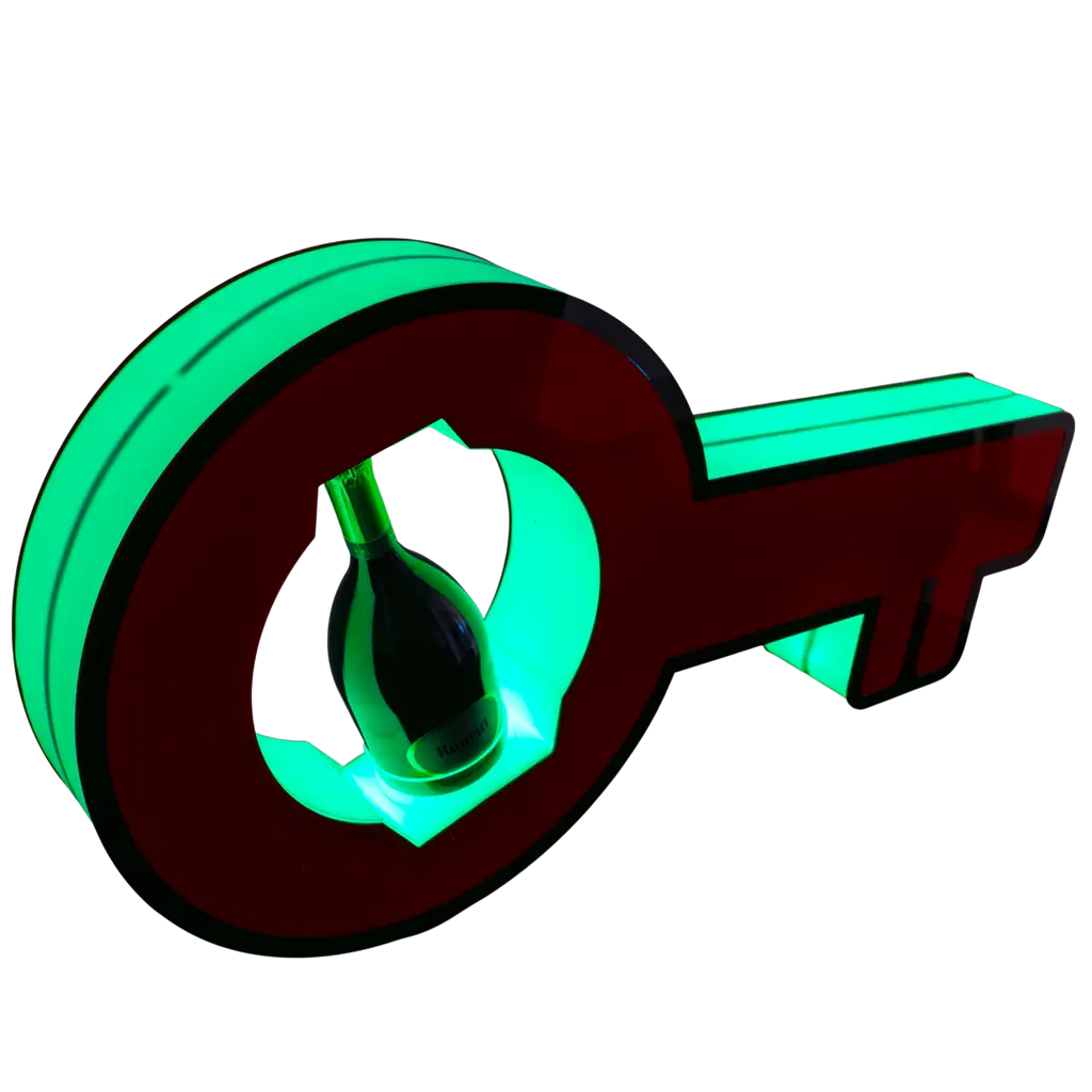 Nøgleserviceritual - Oplyst VIP-flaskedisplay | By Sparklers®.