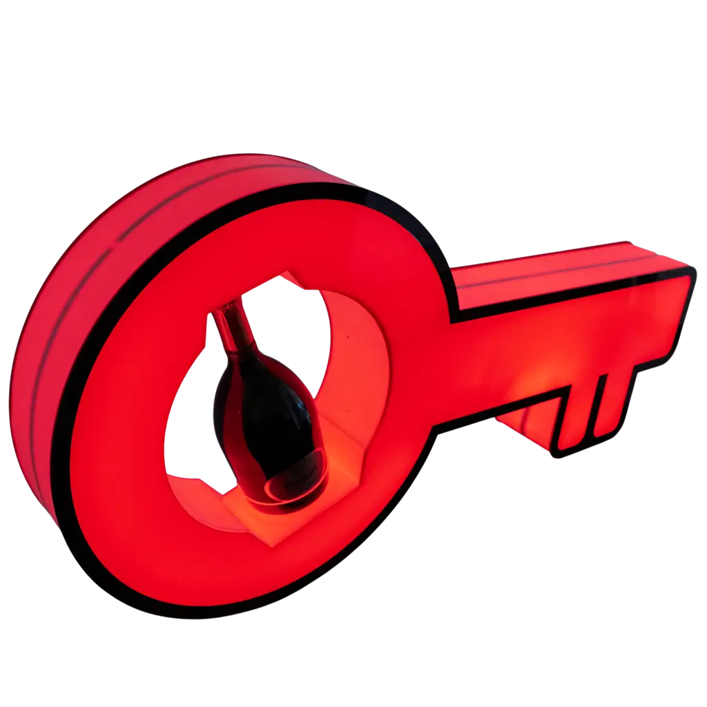 Nøgleserviceritual - Oplyst VIP-flaskedisplay | By Sparklers®.