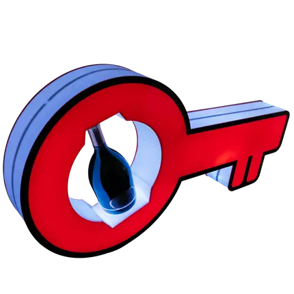 Nøgleserviceritual - Oplyst VIP-flaskedisplay | By Sparklers®.