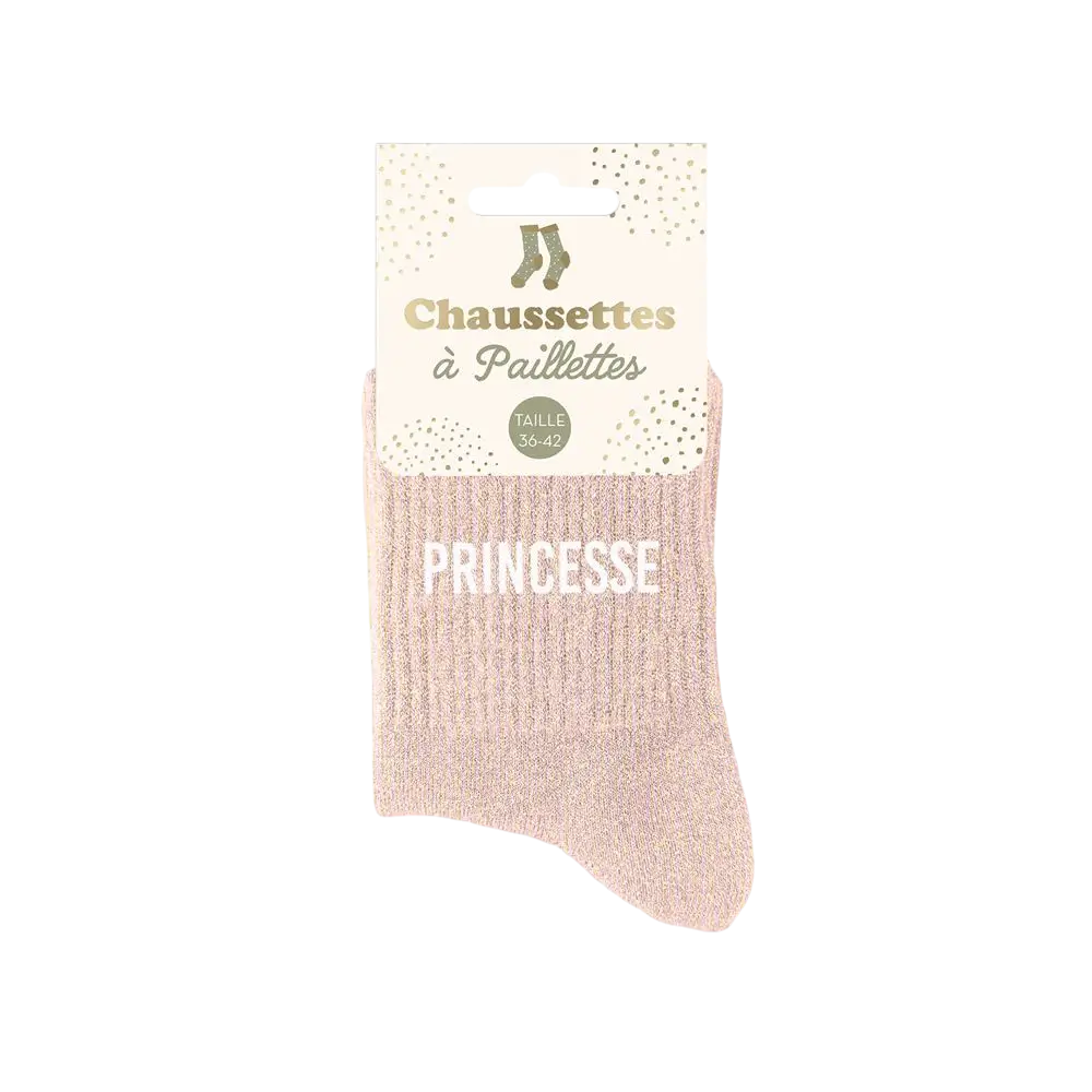 Prinsesse-glitterstrømper - One size 36-42