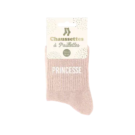 Prinsesse-glitterstrømper - One size 36-42