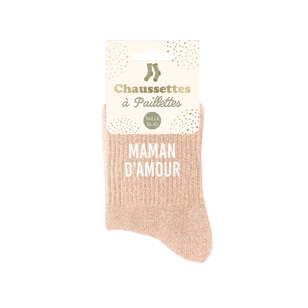 Maman d'amour glitterstrømper - One size 36-42