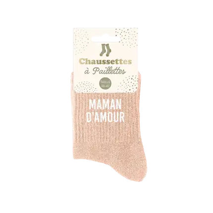 Maman d'amour glitterstrømper - One size 36-42