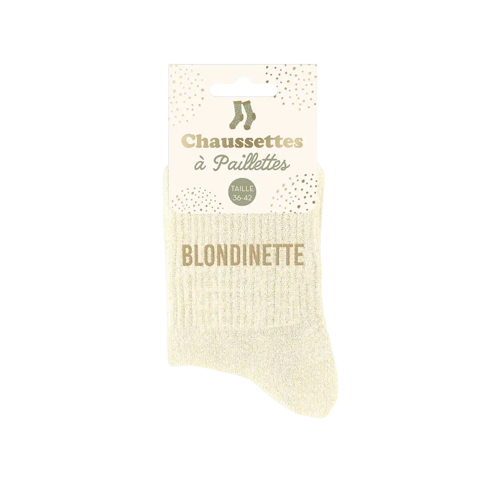 Blondinette glitterstrømper - One size 36-42