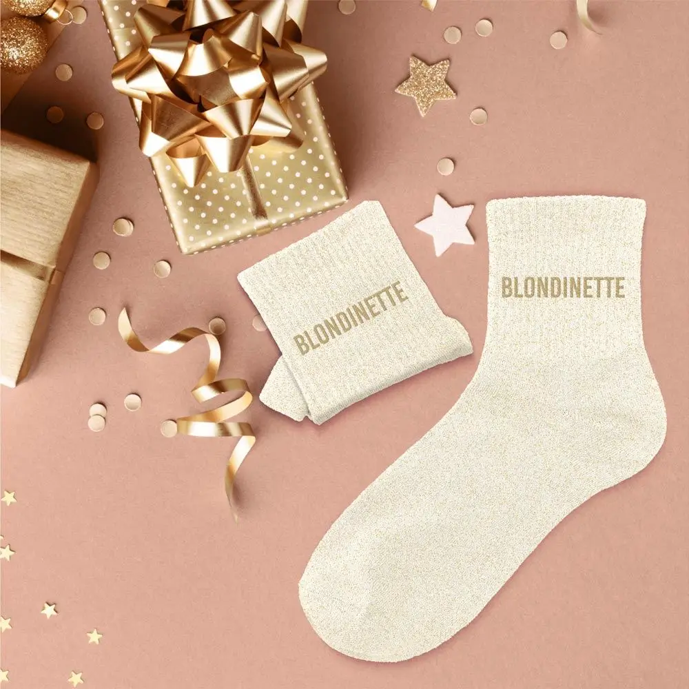 Blondinette glitterstrømper - One size 36-42