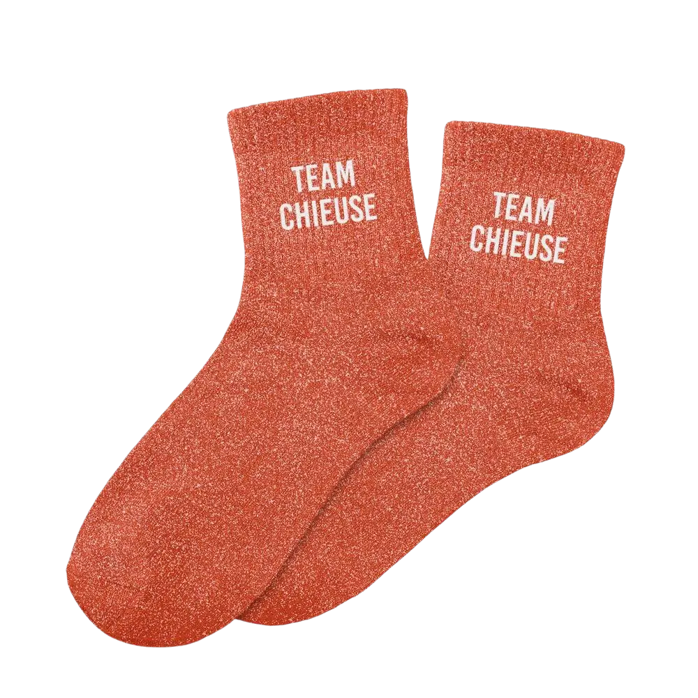 Team chieuse glitterstrømper - One size 36-42