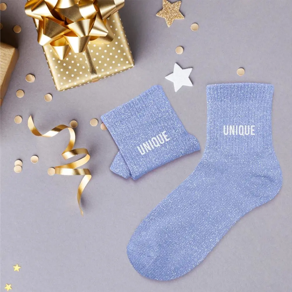 Enkelt pailletsokker - One size 36-42