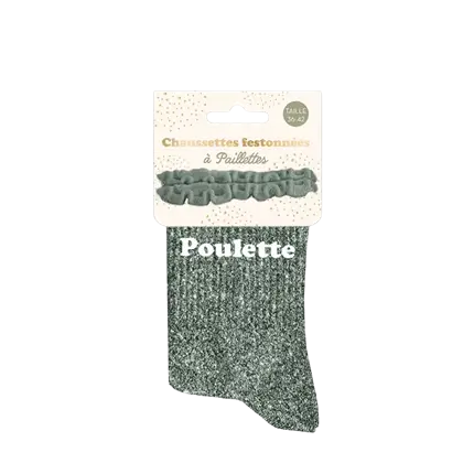 Poulette glitterstrømper - One size 36-42