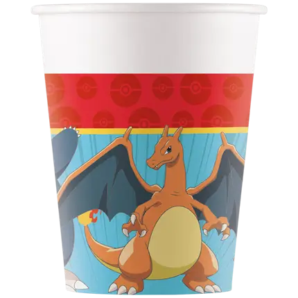Pokémon-papirbæger - 25 cl - sæt med 8 stk.