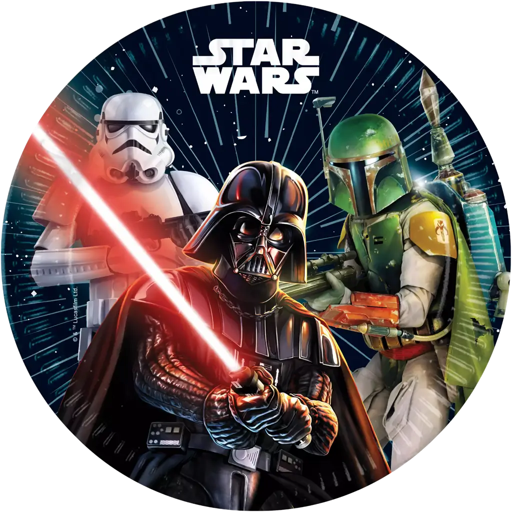 Star Wars paptallerken ø23cm - Sæt med 8 stk.