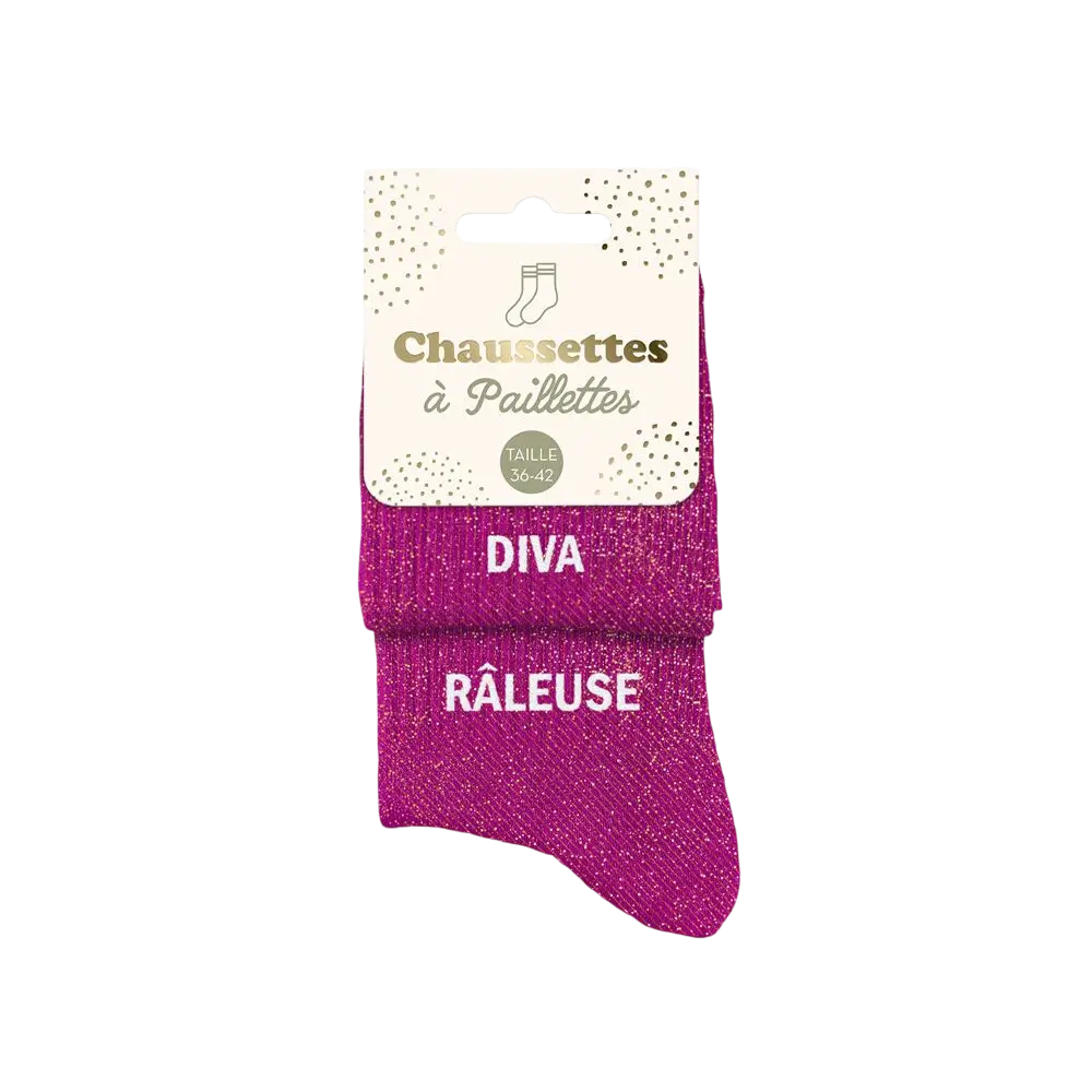 Glitterstrømper Duo Diva Râleuse - One Size 36-42