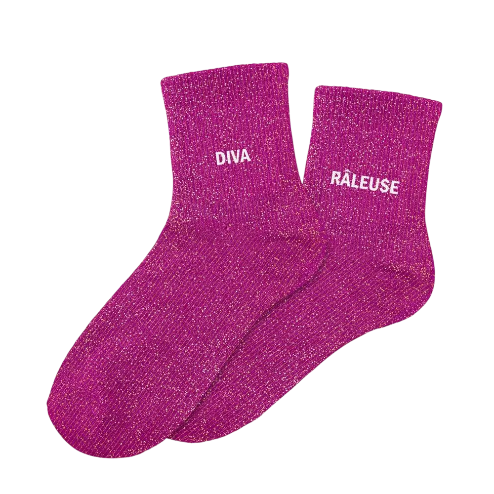 Glitterstrømper Duo Diva Râleuse - One Size 36-42