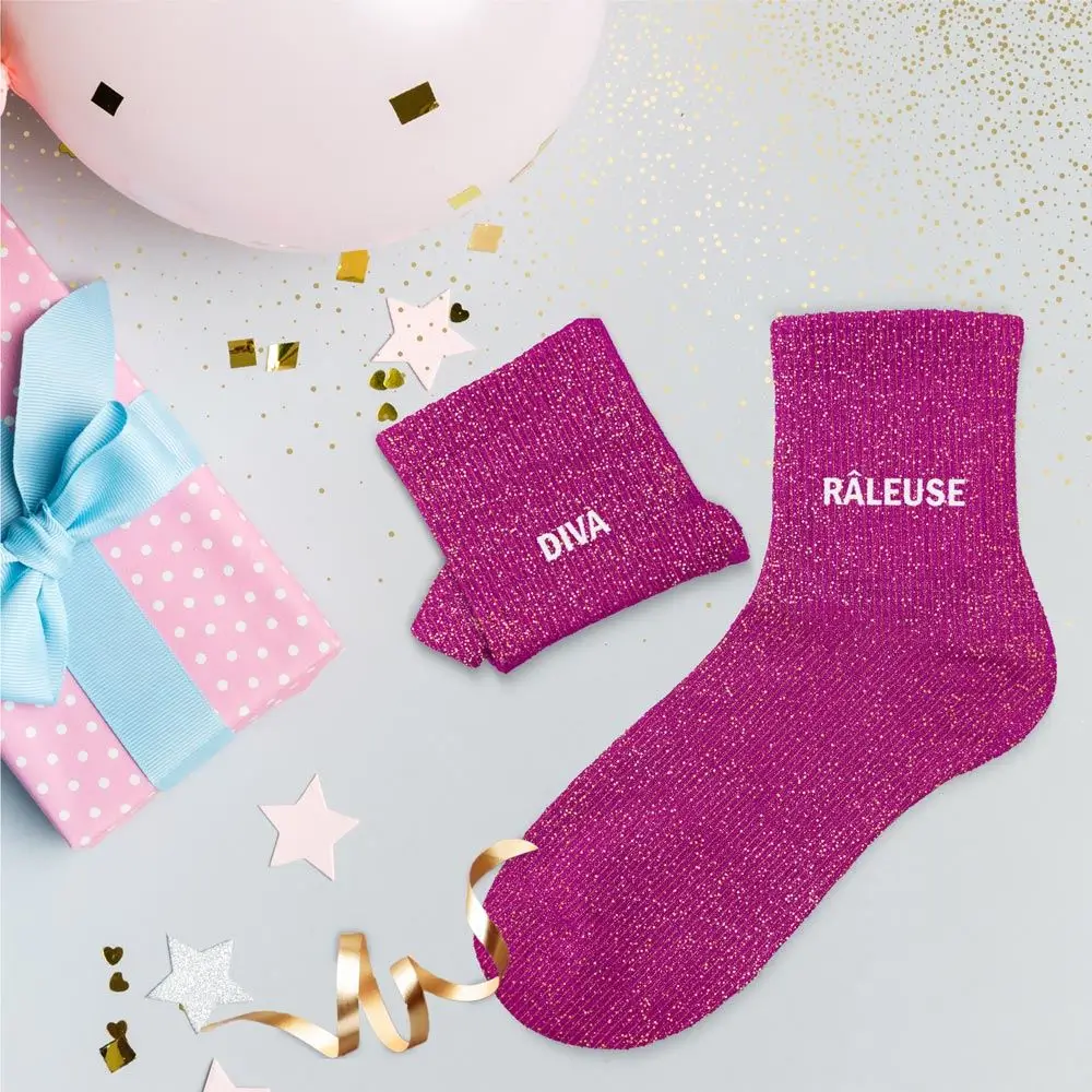 Glitterstrømper Duo Diva Râleuse - One Size 36-42