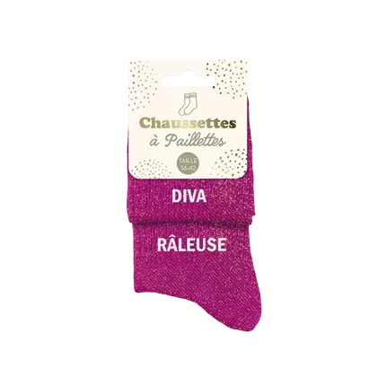 Glitterstrømper Duo Diva Râleuse - One Size 36-42