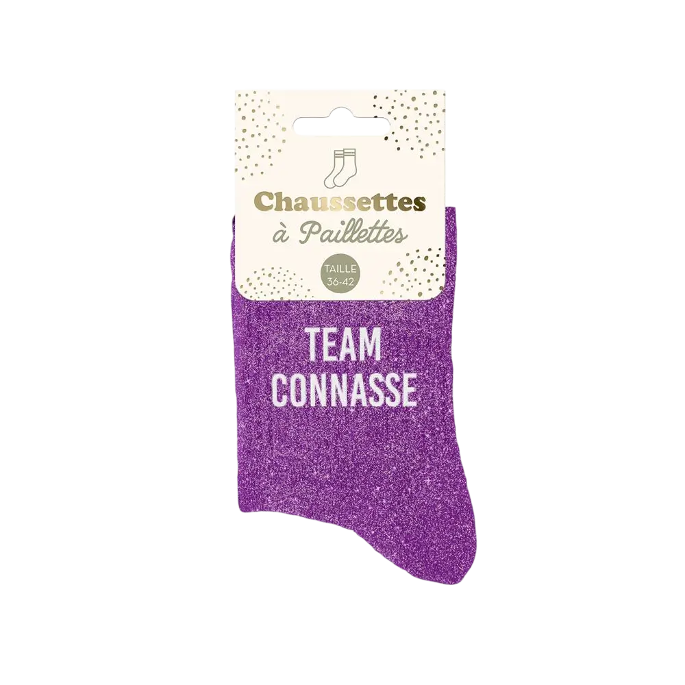 Team Connasse Glitter-strømper - One Size 36-42