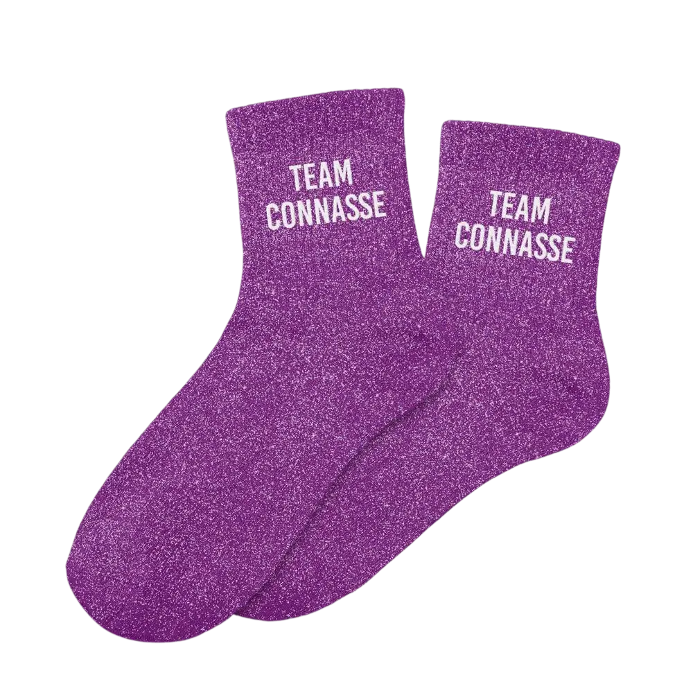 Team Connasse Glitter-strømper - One Size 36-42
