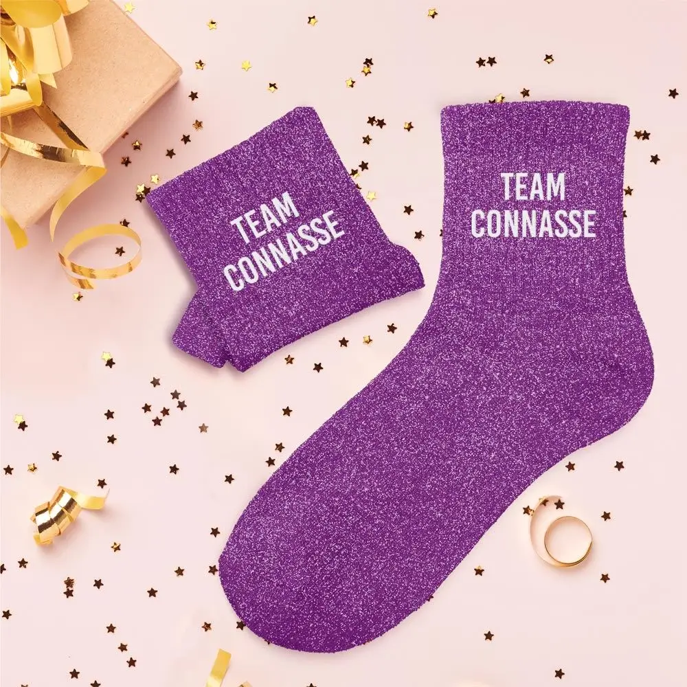 Team Connasse Glitter-strømper - One Size 36-42