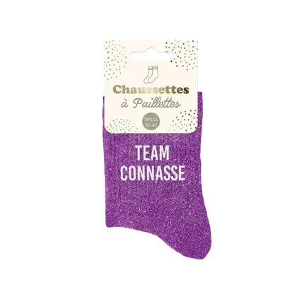 Team Connasse Glitter-strømper - One Size 36-42