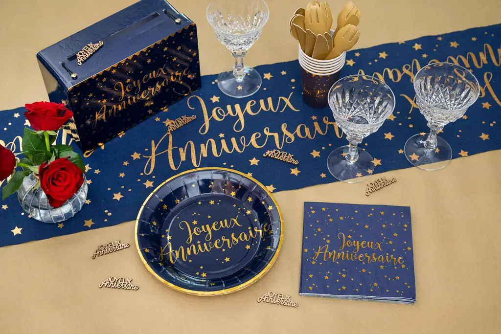 Happy Birthday Serviet Blå (pakke med 20)