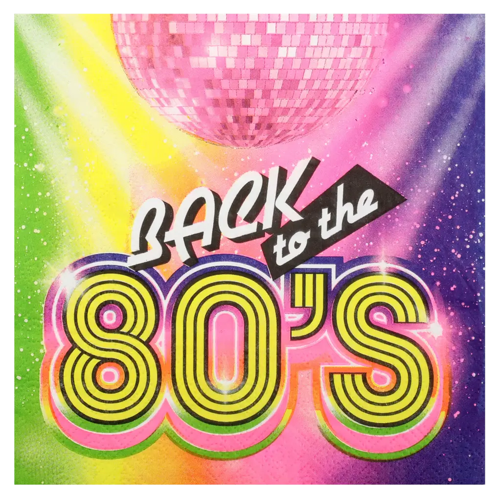 80'er-serviet - sæt med 20 stk.