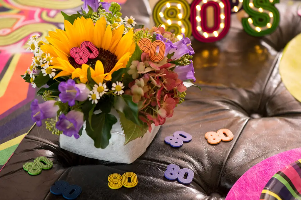 Borddekoration - 80'erne - sæt med 10 stk.