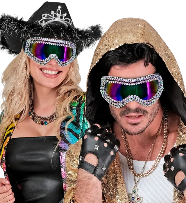 "AFTERSKI PARTY VINTERFESTIVALBRILLER MED RHINSTEN".