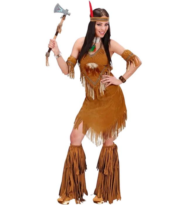 Cowboy Western Støvleovertræk med Frynser i Ruskindslook – Kostume Tilbehør