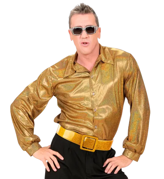 GLITRENDE GYLDENT BÆLTE DISCO TILBEHØR 120 CM