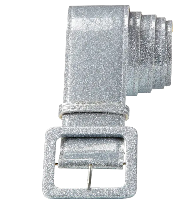 Sølv Paillet Disco Bælte 120 cm – 70’er Kostume Tilbehør