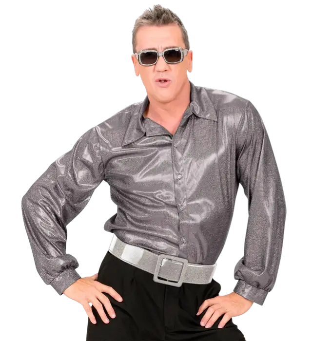 Sølv Paillet Disco Bælte 120 cm – 70’er Kostume Tilbehør