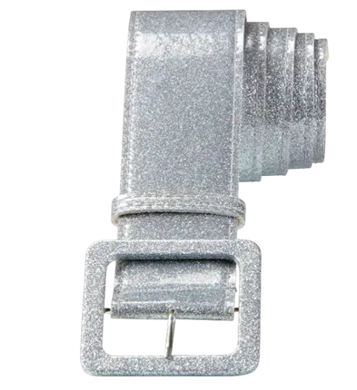 Sølv Paillet Disco Bælte 120 cm – 70’er Kostume Tilbehør