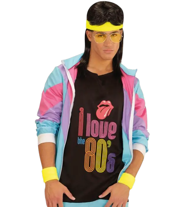 Komplet Neon Gul Pandebåndsæt – Pandebånd og 2 Håndledsbånd – 80’er Kostume Tilbehør