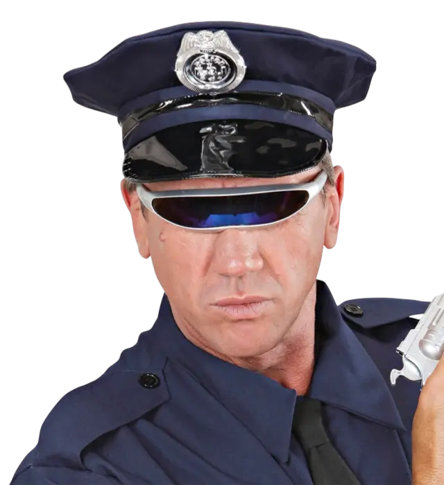 Sølv Robot Briller – Futuristisk Kostume Tilbehør