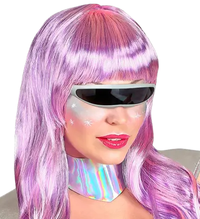 Sølv Robot Briller – Futuristisk Kostume Tilbehør