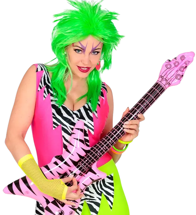 Neon Gule Fingerløse Net Handsker 33 cm – 80’er Kostume Tilbehør