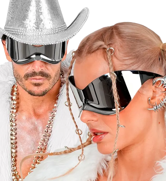 Super Spejl Solbriller – Solbriller med Spejleffekt – Kostume Tilbehør