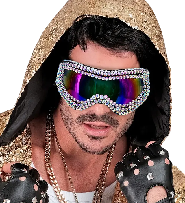 Après-Ski Briller med Strass – Vinter Festival Party Briller – Kostume Tilbehør