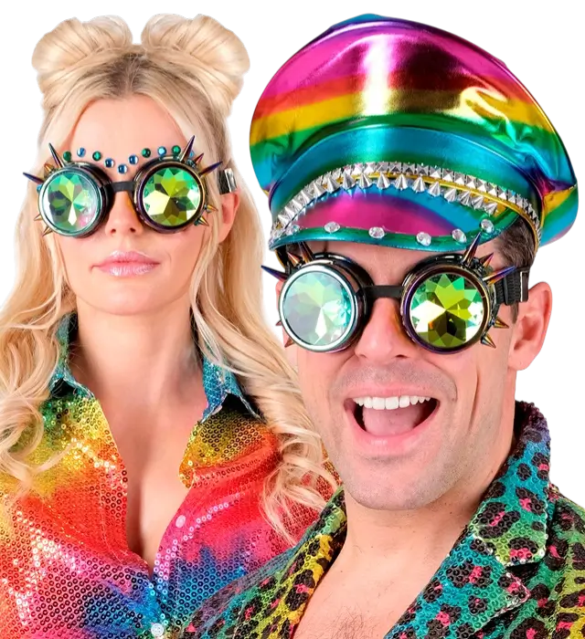 Steampunk Kalejdoskop Briller – Retro Futuristisk Kostume Tilbehør