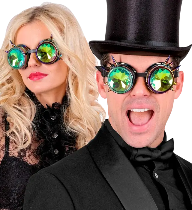 Steampunk Kalejdoskop Briller – Retro Futuristisk Kostume Tilbehør