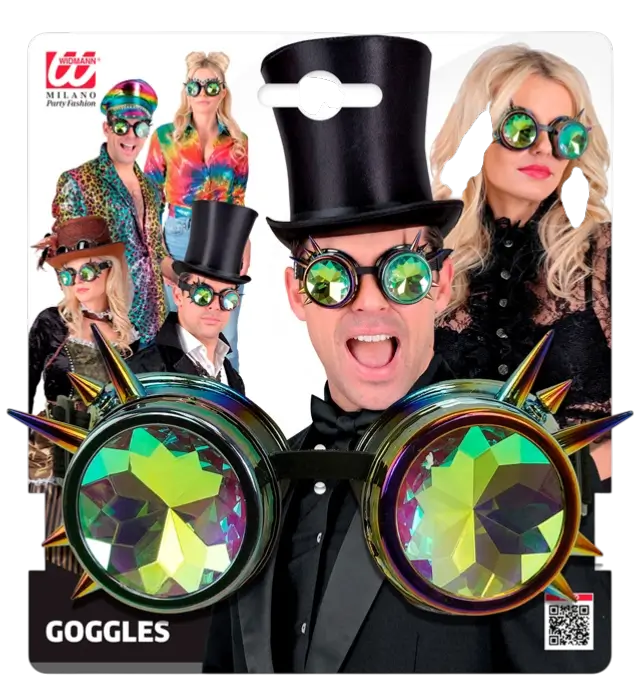 Steampunk Kalejdoskop Briller – Retro Futuristisk Kostume Tilbehør