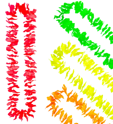 HAWAÏAN FLUORESCENT NECKLACE 4 kul.