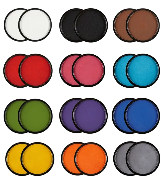 Aqua Makeup Palette 24 Farver – 10 ml – Makeup til Kostume